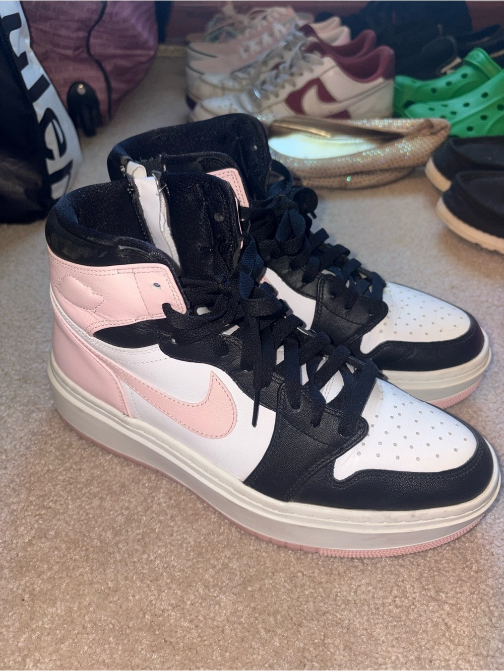 Nike Women’s High-Top Sneakers - Pink/Black/White